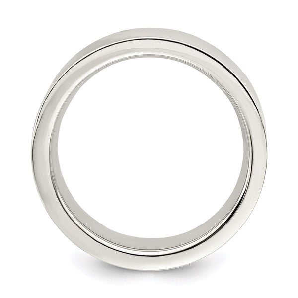 Sterling Silver 7mm Comfort Fit Flat Size 6.5 Band