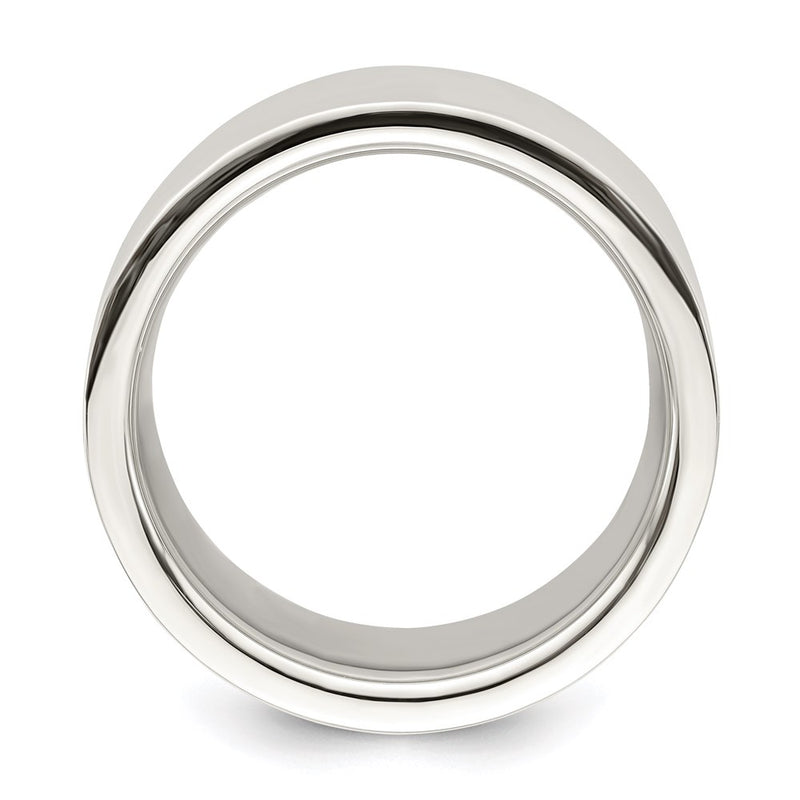 Sterling Silver 12mm Comfort Fit Flat Size 13 Band