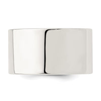 Sterling Silver 12mm Comfort Fit Flat Size 13 Band