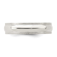 Sterling Silver 5mm Milgrain Comfort Fit Size 9.5 Band