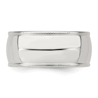 Sterling Silver 9mm Milgrain Comfort Fit Band