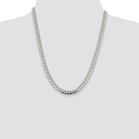 Sterling Silver 7.0mm Polished Domed Curb Chain