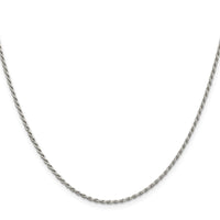 Sterling Silver 1.7mm Diamond-cut Rope Chain