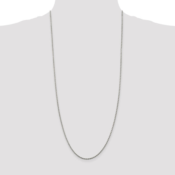 Sterling Silver 1.85mm Diamond-cut Rope Chain