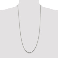 Sterling Silver Rhodium-plated 1.85mm Diamond-cut Rope Chain