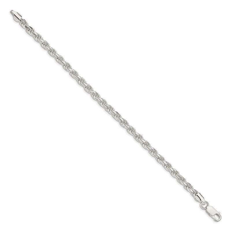 Sterling Silver 4.6mm Diamond-cut Rope Chain