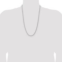 Sterling Silver 2.5mm 8 Sided D/C Double Spiga Chain