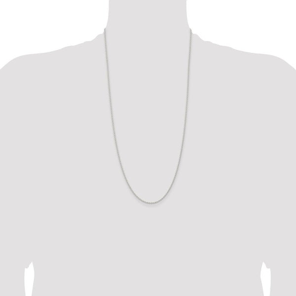 Sterling Silver 1.5mm Solid Rope Chain