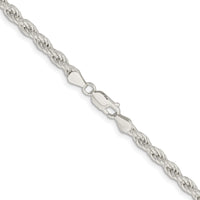 Sterling Silver Rhodium-plated 5mm Solid Rope Chain