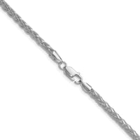 Sterling Silver Rhodium-plated 3.5mm Diamond-cut Square Spiga Chain