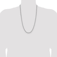 Sterling Silver Rhodium-plated 3.5mm Diamond-cut Square Spiga Chain