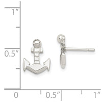 Sterling Silver Anchor Mini Post Earrings