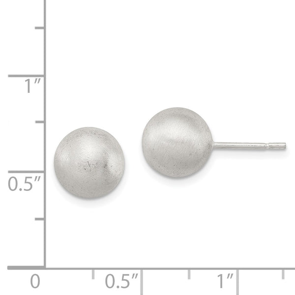 Sterling Silver Polished 9mm Laser-cut Post Earrings