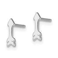 Sterling Silver Rhodium-plated Arrow Post Earrings