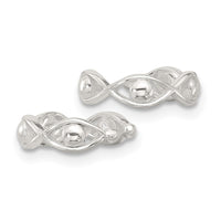 Sterling Silver E-Coating Polished Pair of 2 Cuff Earrings