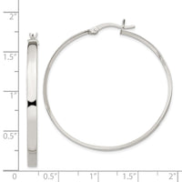 Sterling Silver 2.75x40mm Hoop Earrings