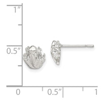 Sterling Silver Polished Mini Frog Post Earrings