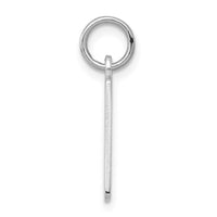 Sterling Silver/Rhodium-plated Elongated Polished Number 9 Charm