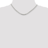 Sterling Silver 4.0mm D/C Flat Anchor Curb Chain
