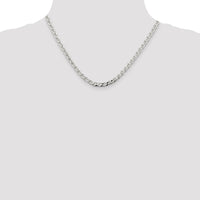 Sterling Silver 4.65mm D/C Flat Anchor Curb Chain