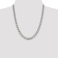Sterling Silver 9mm D/C Flat Anchor Curb Chain