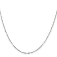 Sterling Silver Rhodium-plated 1.5mm Rolo Chain