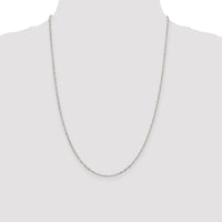 Sterling Silver Rhodium-plated 1.75mm Elongated Open Link Chain