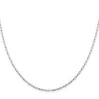 Sterling Silver 2mm Elongated Open Link Chain