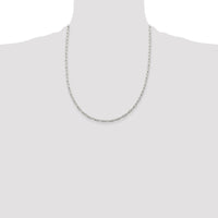 Sterling Silver 2mm Elongated Open Link Chain