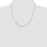 Sterling Silver Rhodium-plated 2mm Elongated Open Link Chain