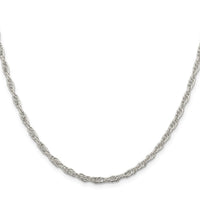 Sterling Silver 2.75mm Loose Rope Chain