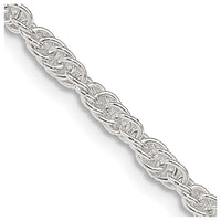 Sterling Silver 2.75mm Loose Rope Chain