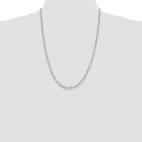 Sterling Silver 4mm Diamond-cut Rolo Chain