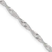 Sterling Silver 2.25mm Singapore Chain
