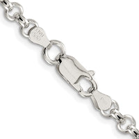 Sterling Silver Rhodium-plated 4.6mm Rolo Chain