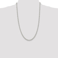 Sterling Silver 5.3mm Oval Cable Chain