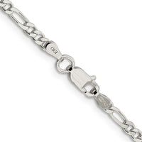 Sterling Silver 3mm PavÃ© Flat Figaro Chain