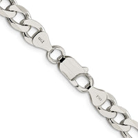 Sterling Silver 7.25mm PavÃ© Flat Figaro Chain