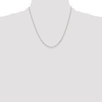 Sterling Silver D/C 2mm 3 Short Plus 1 Long Cable Link Chain