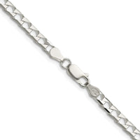 Sterling Silver 4mm D/C Square Curb Chain