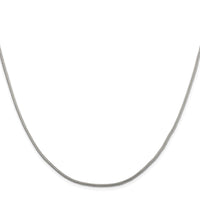 Sterling Silver Rhodium-plated 1.25mm Diamond-cut Round Franco Chain