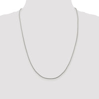Sterling Silver Rhodium-plated 1.25mm Diamond-cut Round Franco Chain