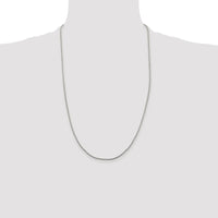 Sterling Silver Rhodium-plated 1.25mm Diamond-cut Round Franco Chain
