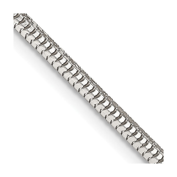 Sterling Silver 2.5mm Diamond-cut Snake Chain