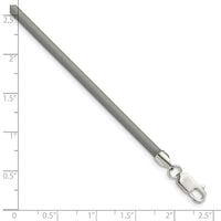 Sterling Silver 18inch 3mm Metallic Rubber Cord Necklace