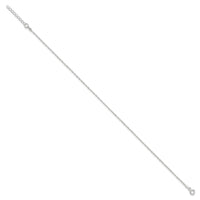 Sterling Silver 1.3mm Singapore 9in Plus 1in ext. Chain Anklet
