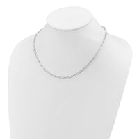 Sterling Silver D/C Fancy Open Link w/1.5 in ext. Necklace