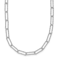 Sterling Silver D/C Fancy Open Link w/1.5 in ext. Necklace