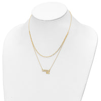 Sterling Silver Gold-tone Dream Big Double Necklace