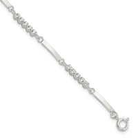 Sterling Silver Rhodium-plated CZ 7.25in w/1in ext. Bracelet
